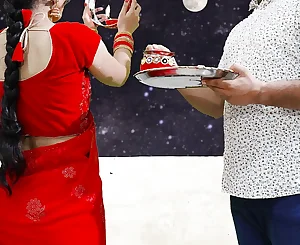 Karva Chauth Special: Freshly married priya had highly first-ever karva chauth bang-out and had suck off under the sky with clear Hindi