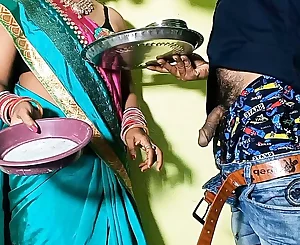 Karwa Chauth Sensational Bengali Married Duo highly first-ever Fuck-fest and had blowjob in the apartment with clear Hindi Audio